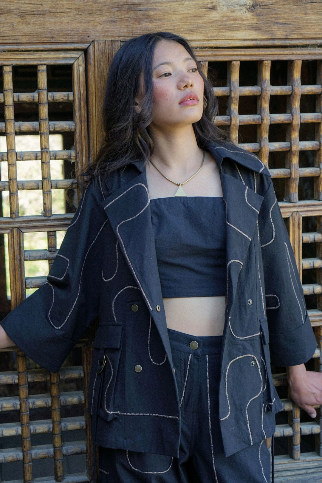 Hemis Double-Breasted Jacket – Noir