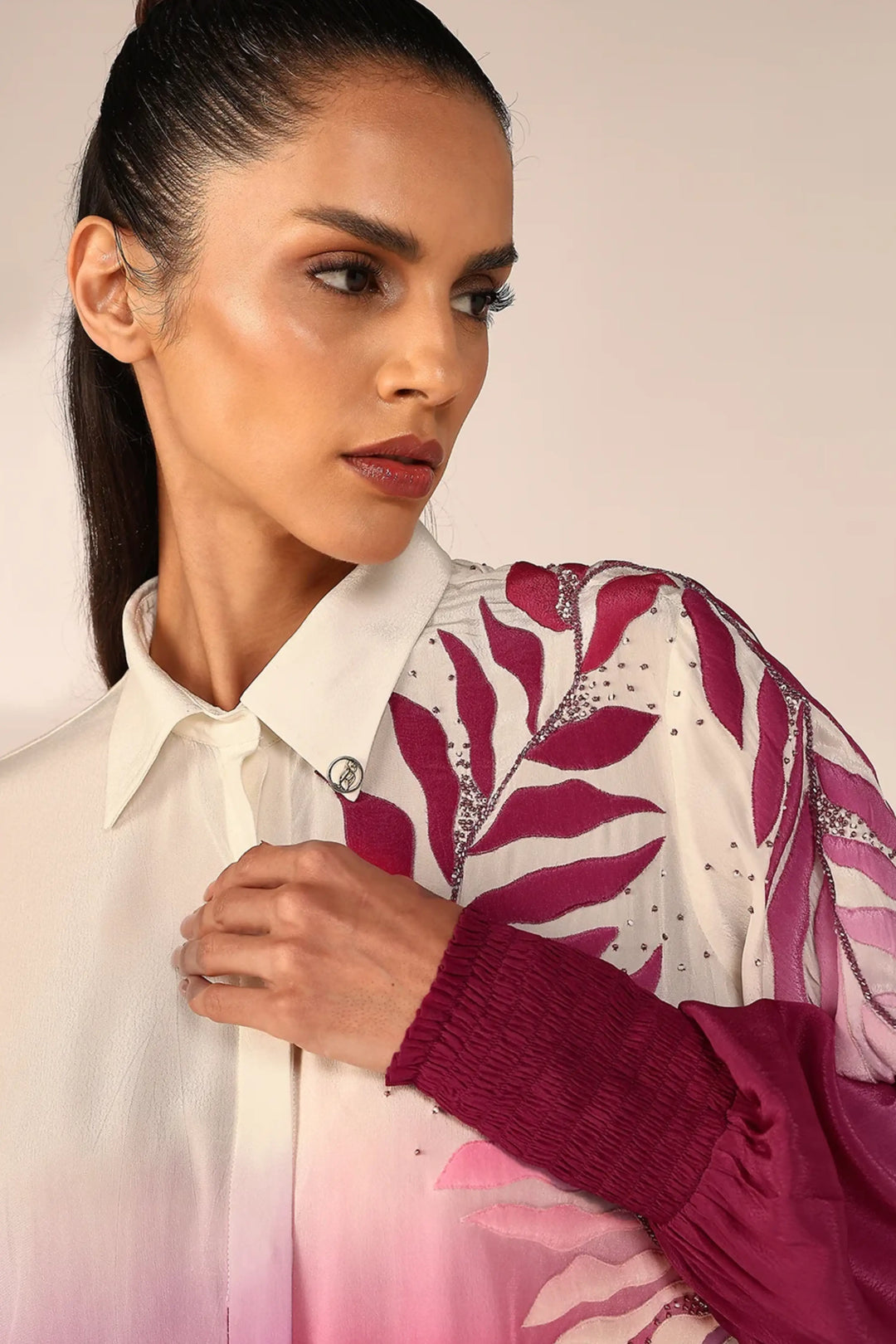 Shoulder Embroidered Co-ord Set