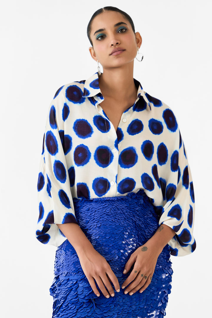 INDIGO BATWING SHIRT