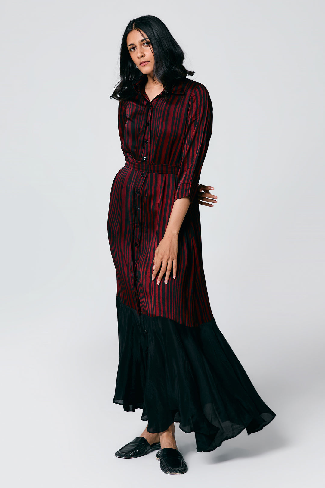 STRIPES DRESS WITH BELT