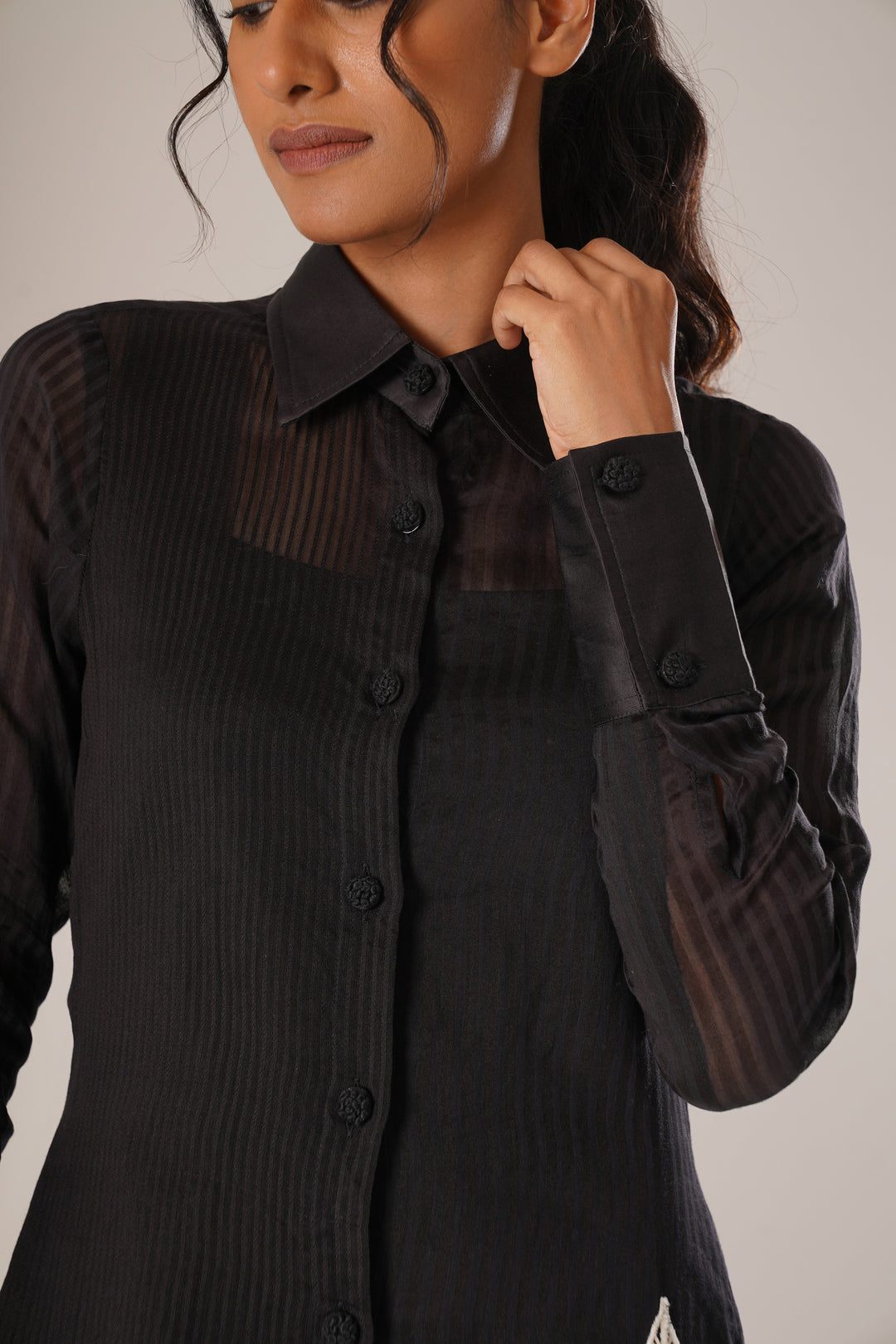 Through the Grid Shirt Dress