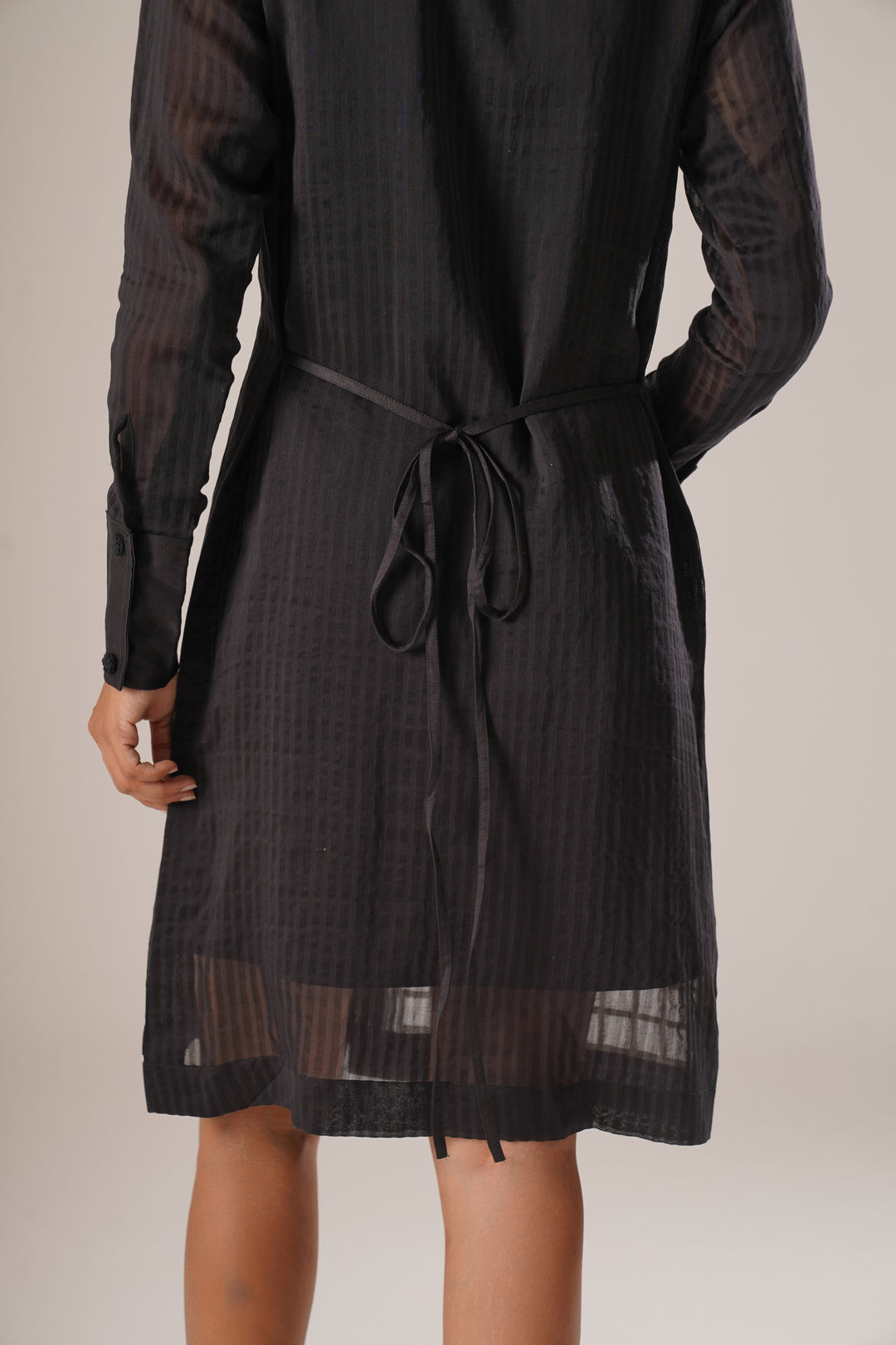Through the Grid Shirt Dress