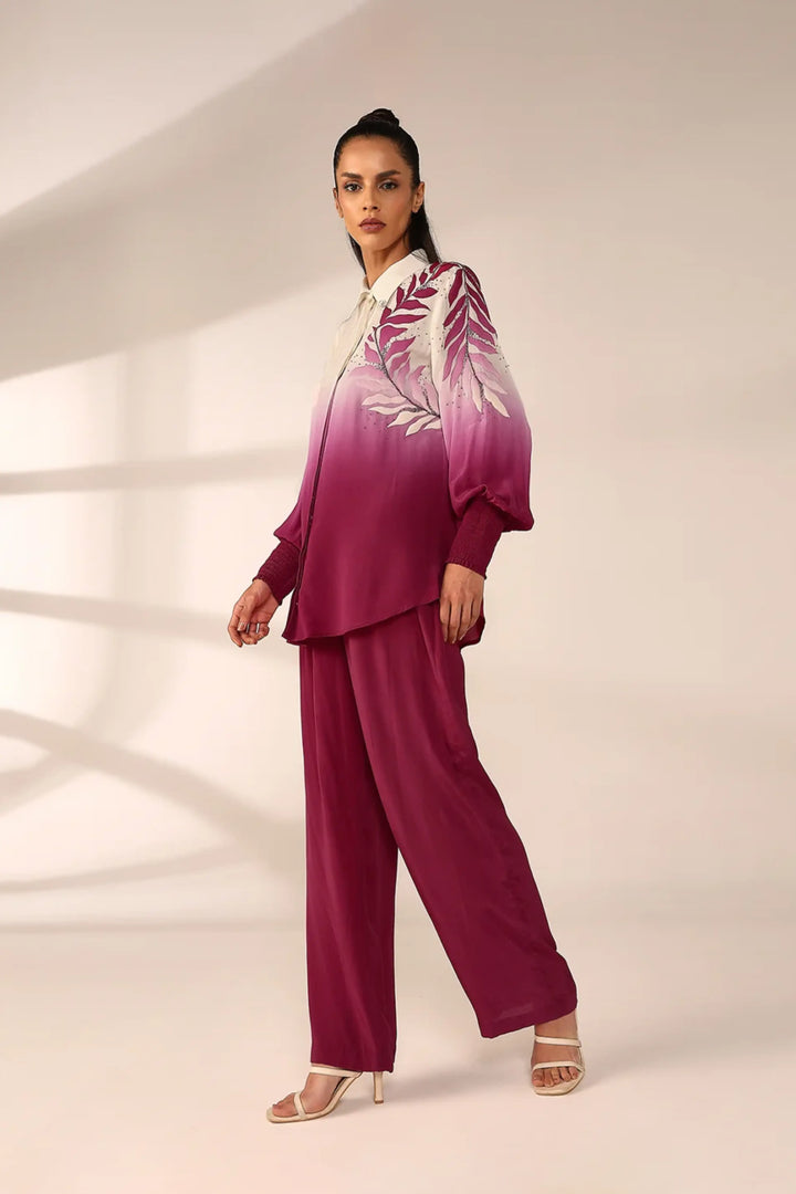 Shoulder Embroidered Co-ord Set
