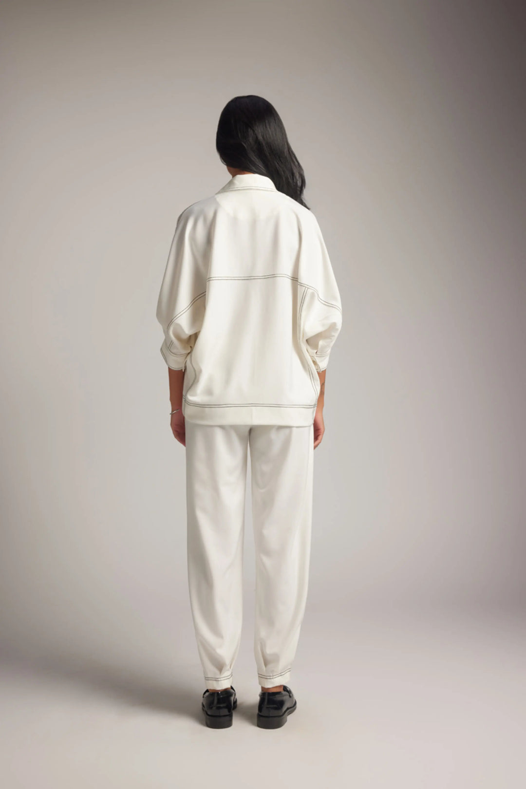 White Jacket Shirt & Jogger Pant
