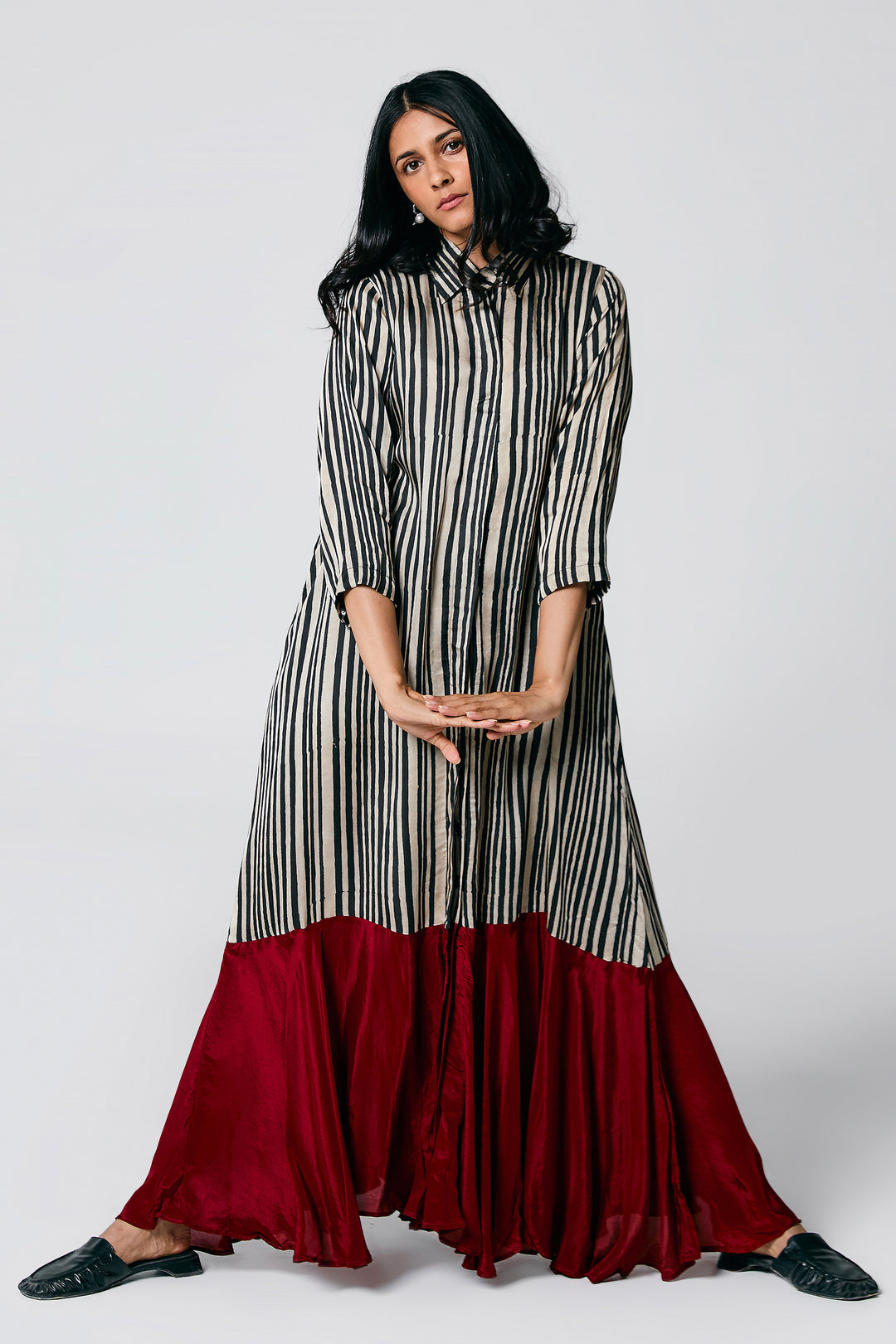 STRIPES DRESS WITH BELT