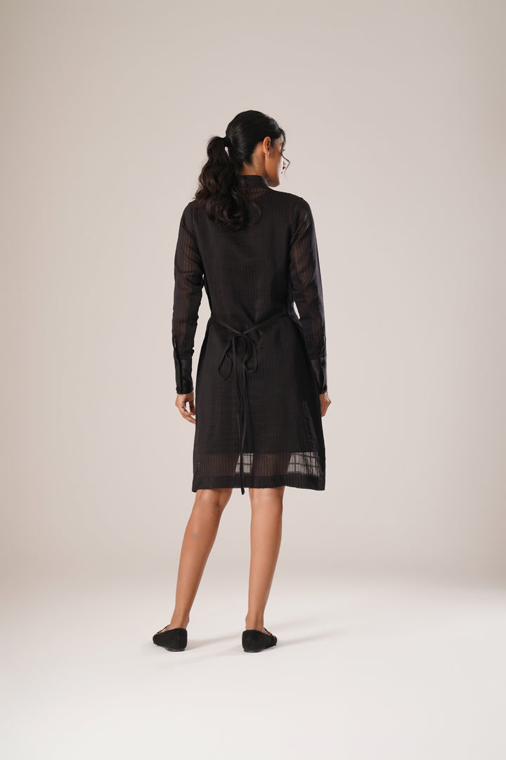 Through the Grid Shirt Dress