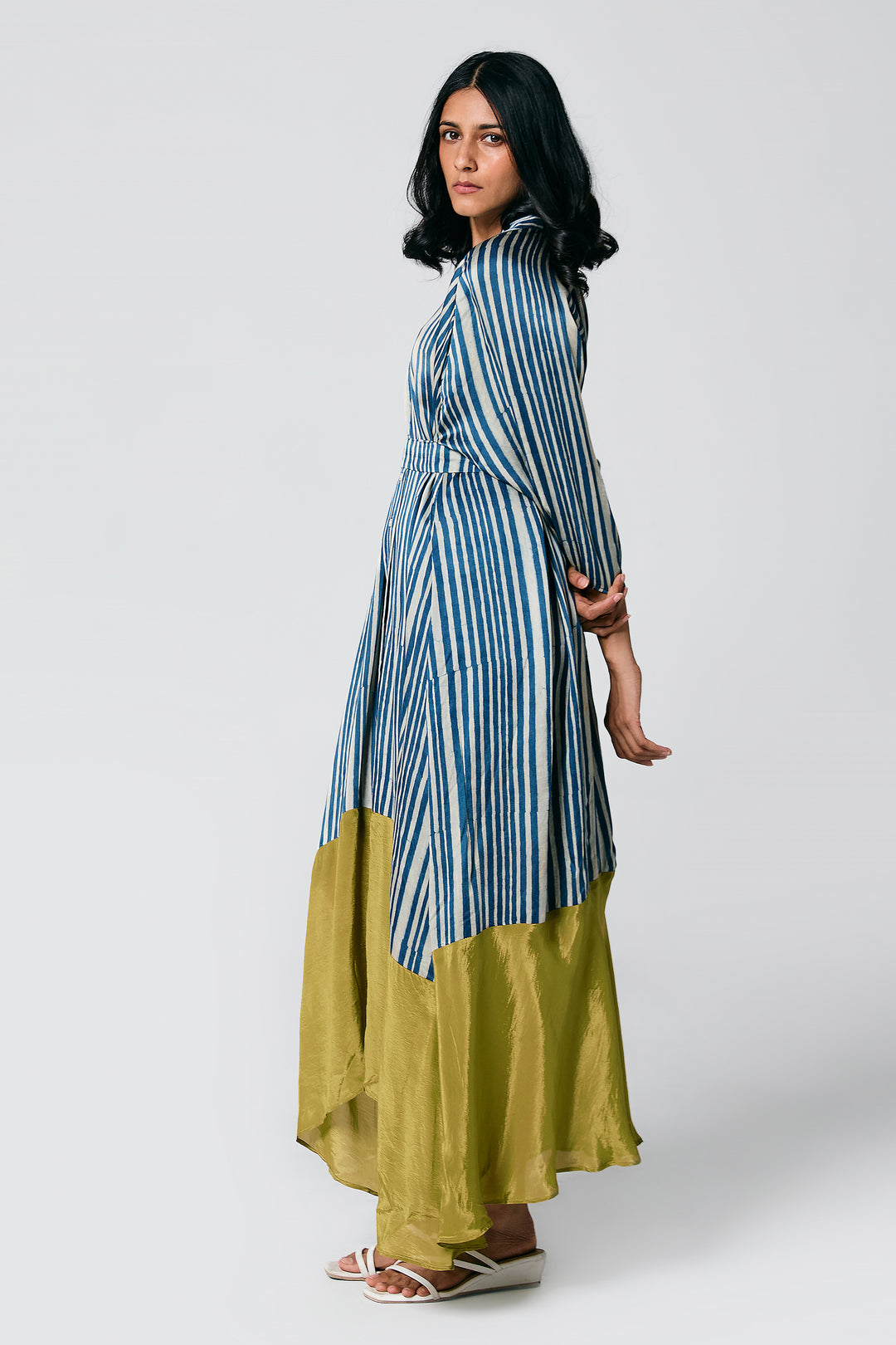 STRIPES DRESS WITH BELT