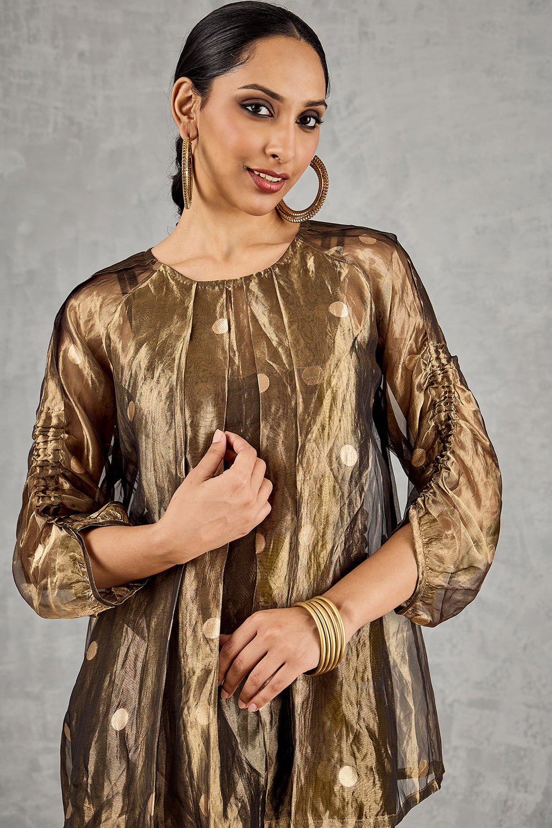 Golden Polka Co-ord Set