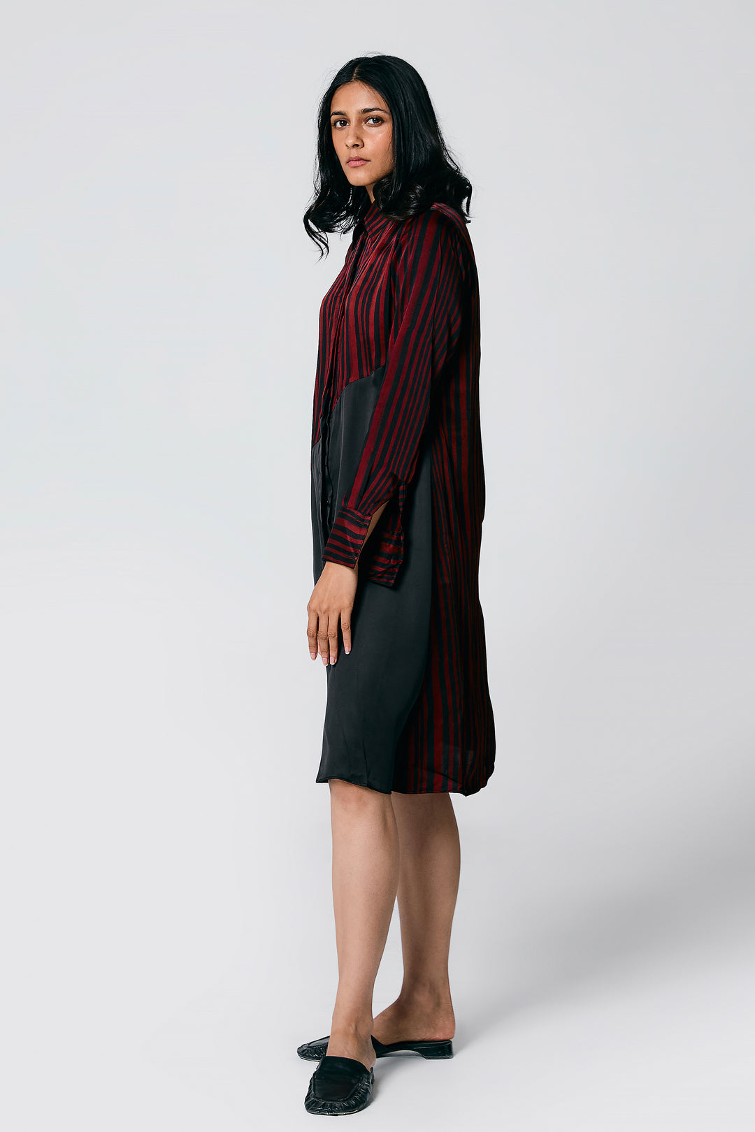 DIAGONAL STRIPES DRESS