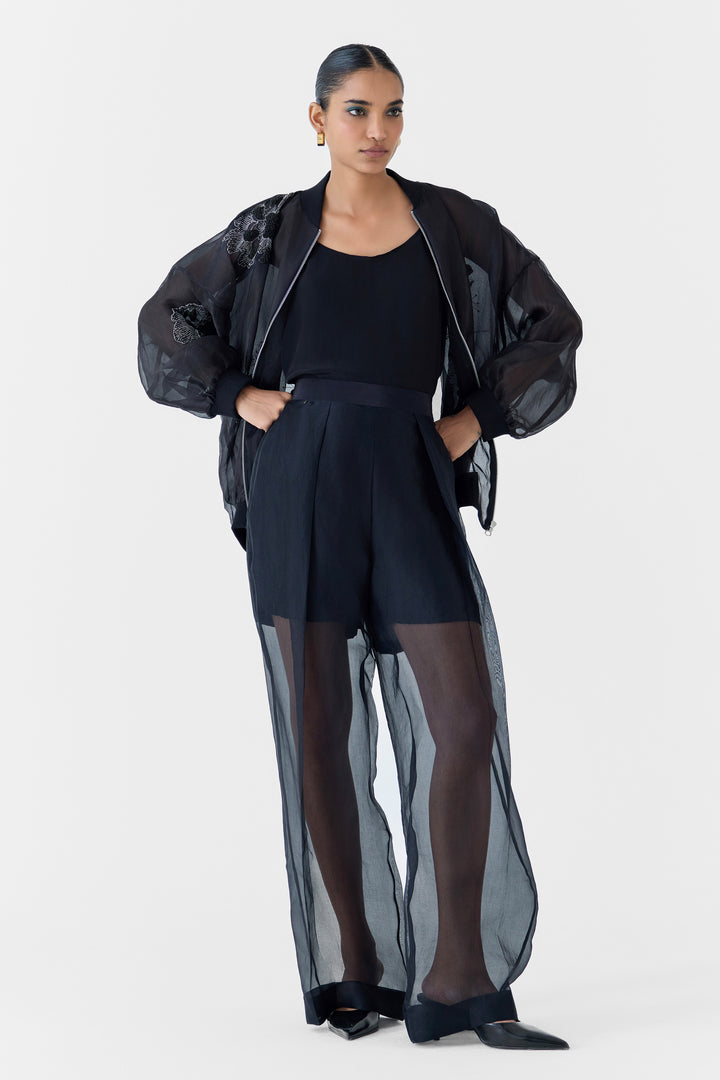 AJISAI ORGANZA TROUSERS
