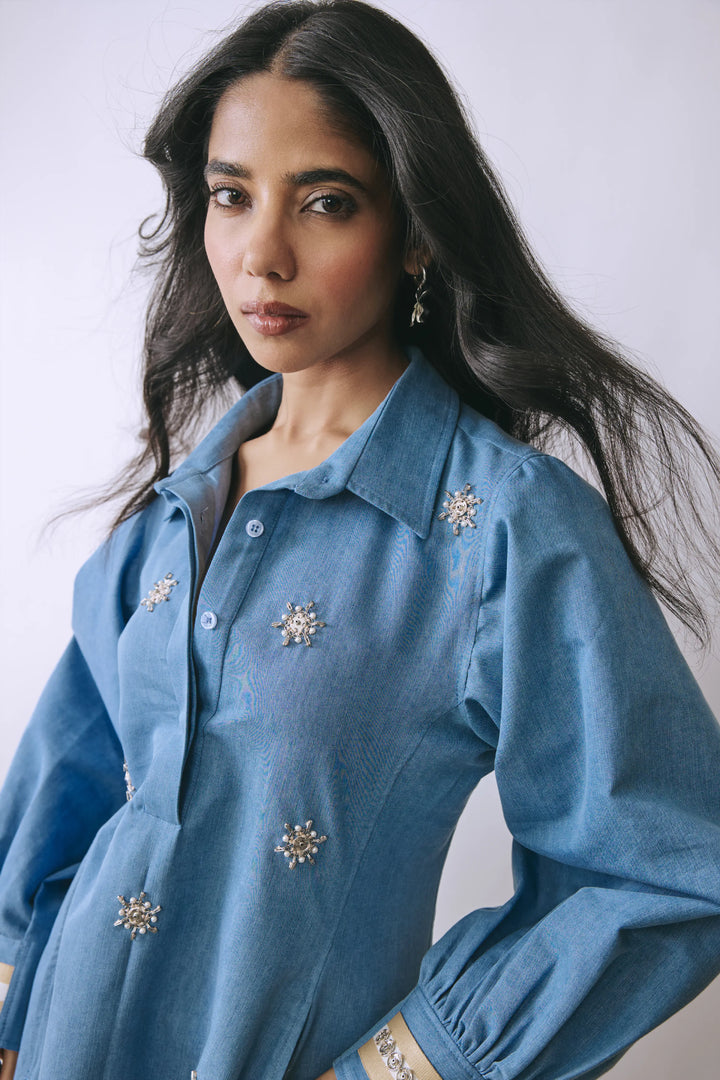 Bloom Embellished Mini Dress