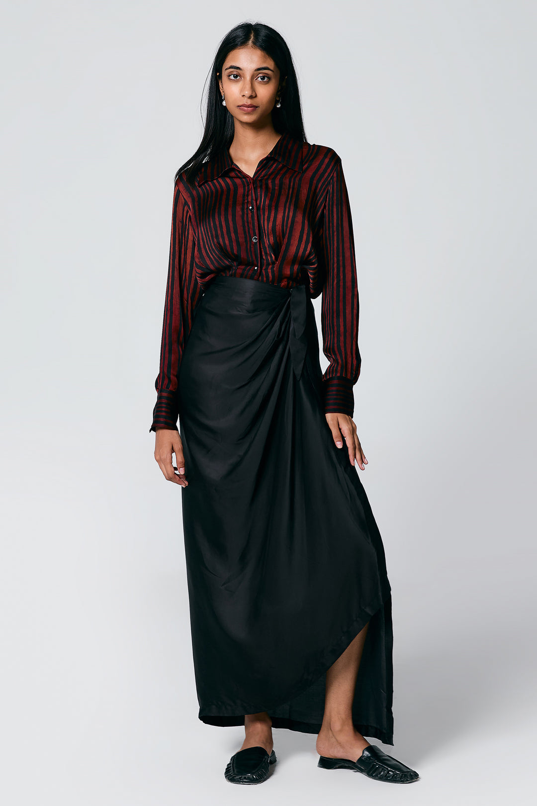 CROP TOP DRAPE SKIRT COORD