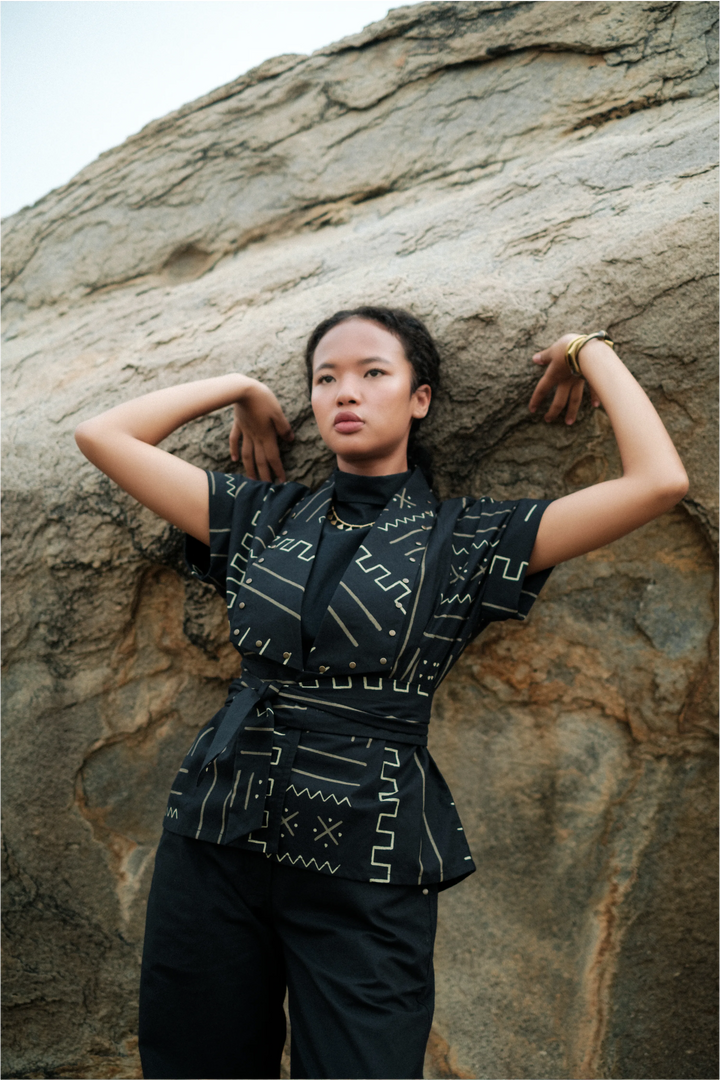 Berlin Shawl Collar Top