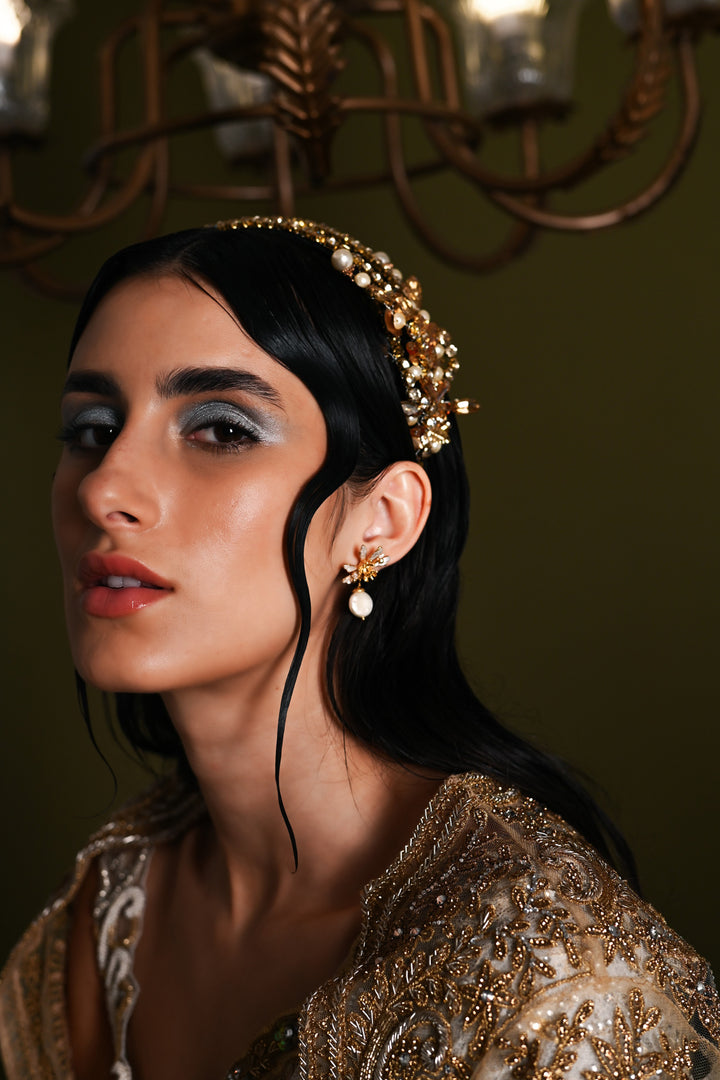 Figmenterie Flowerburst Pearl Drop Studs
