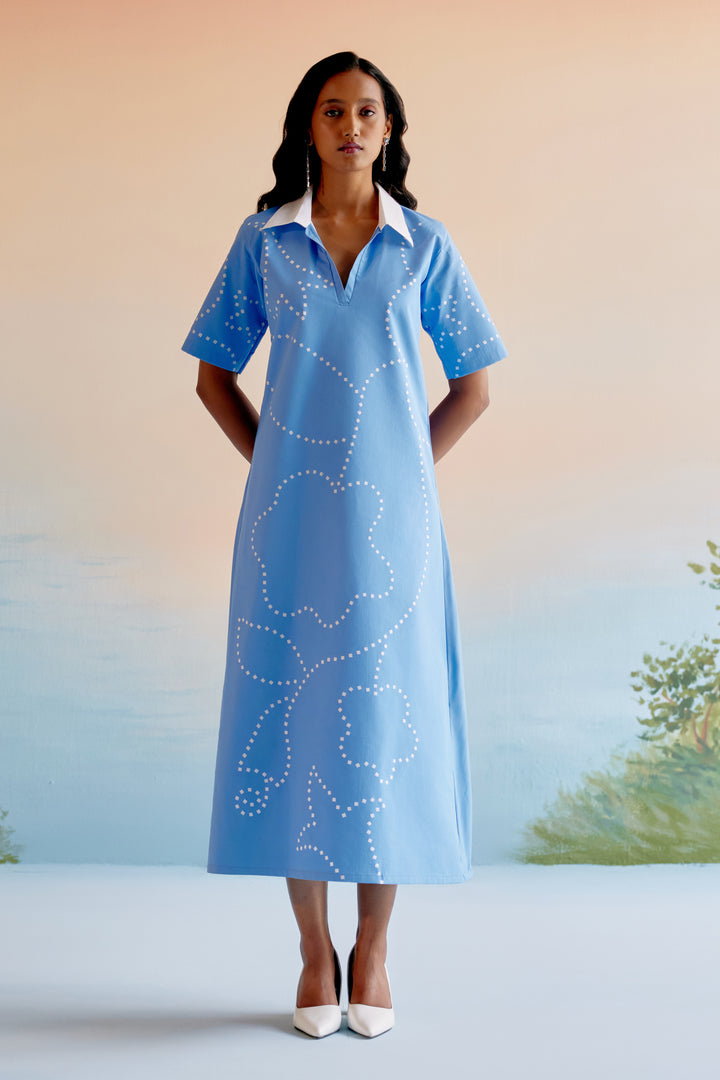 Blue Flora Dress