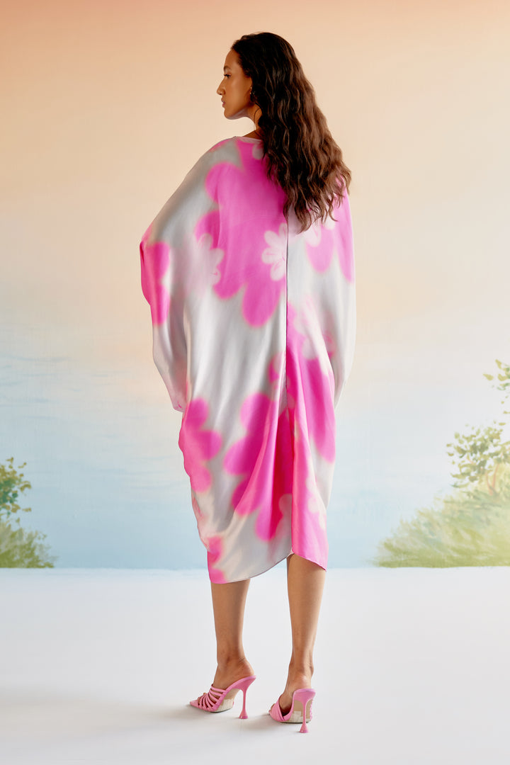 Echo Garden Pink Silk Dress