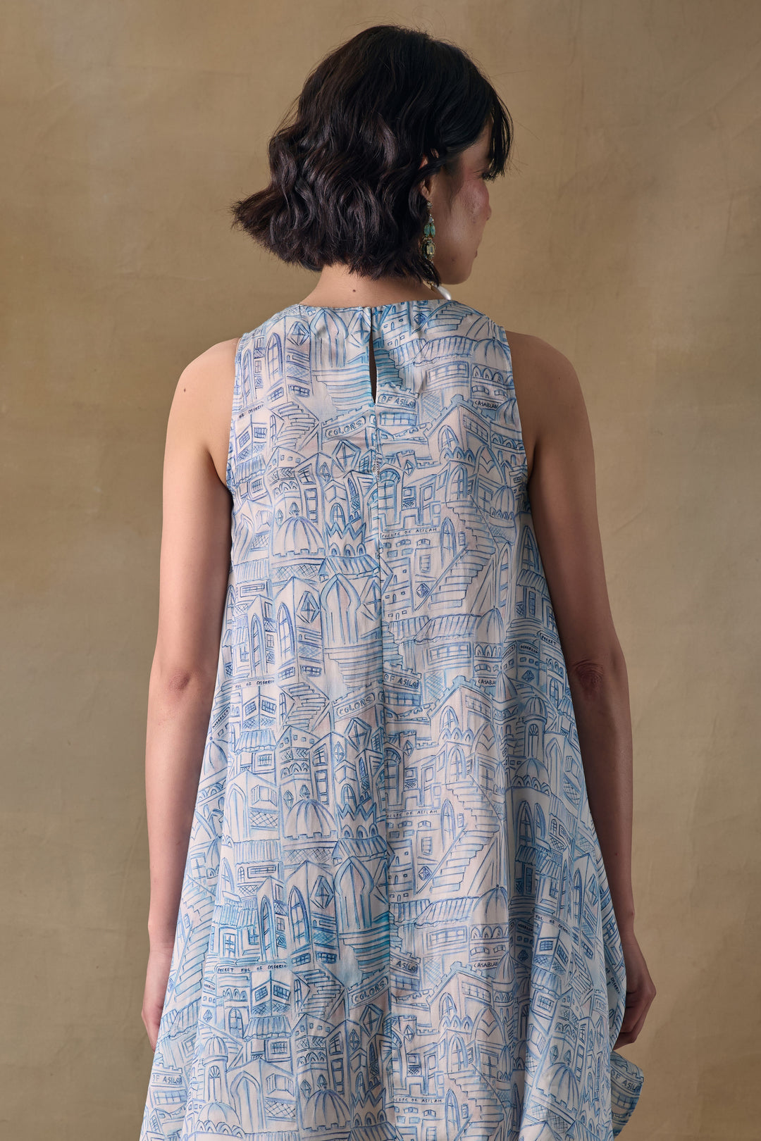 Blue Landscape Monroe Dress