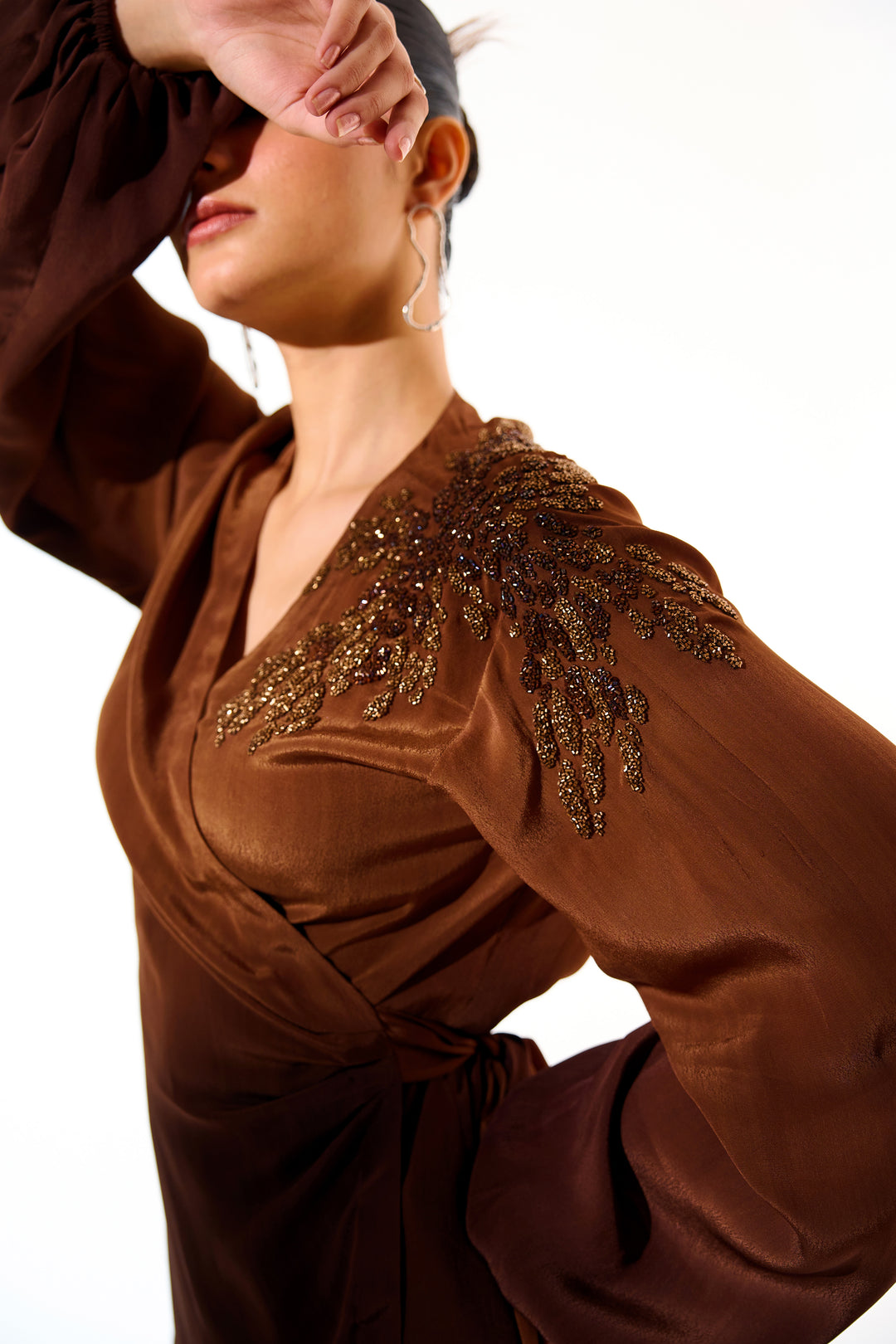 Wrap Around Coord Set- Brown