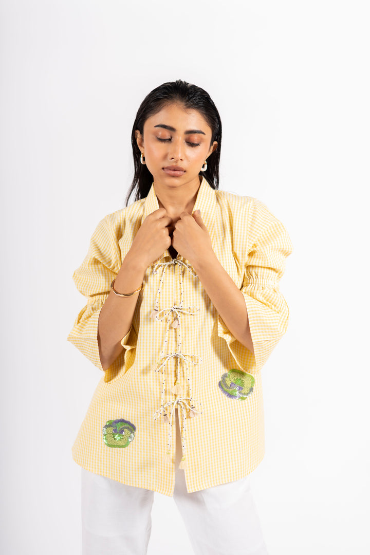 Pacific Shirt yellow stripes