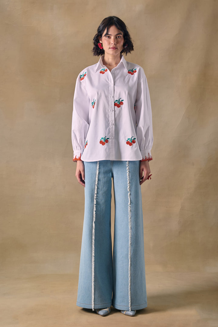 Citrus Blanc Embroidered Shirt