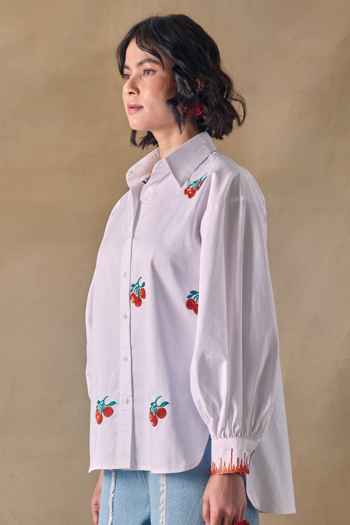 Citrus Blanc Embroidered Shirt
