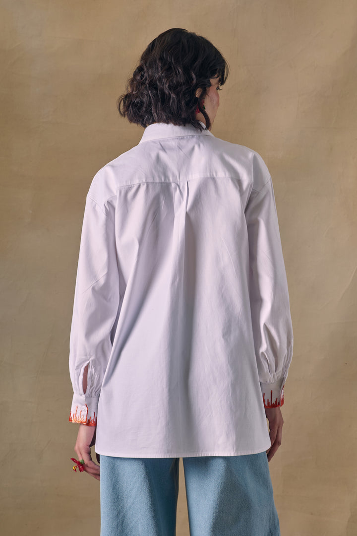 Citrus Blanc Embroidered Shirt