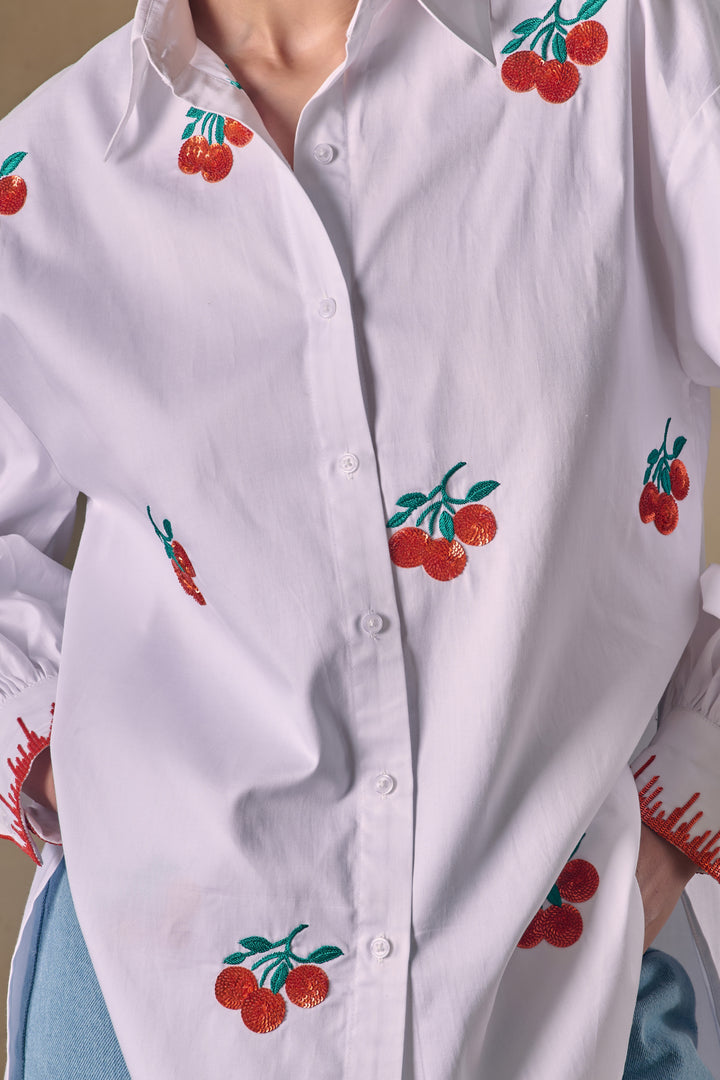Citrus Blanc Embroidered Shirt