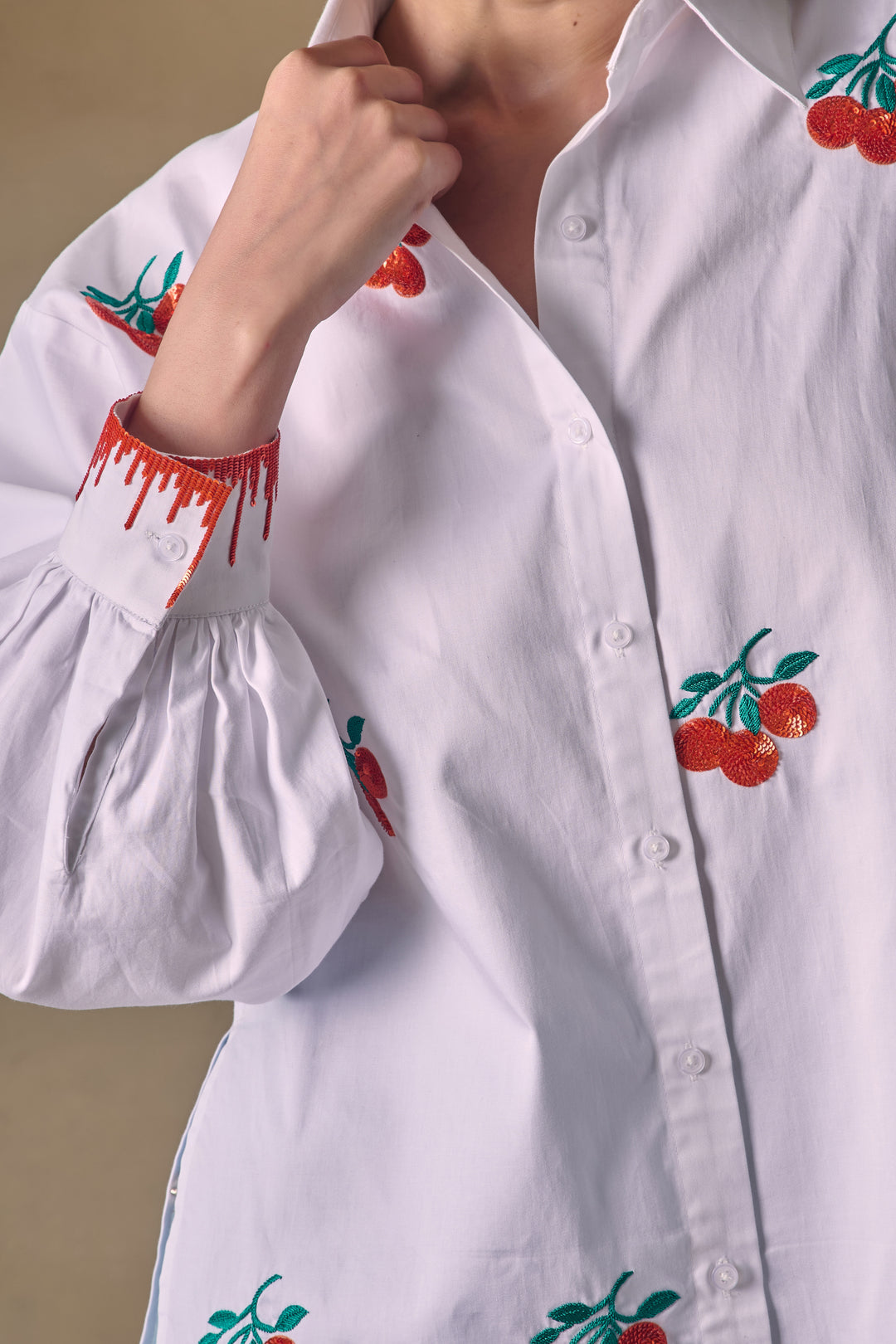 Citrus Blanc Embroidered Shirt
