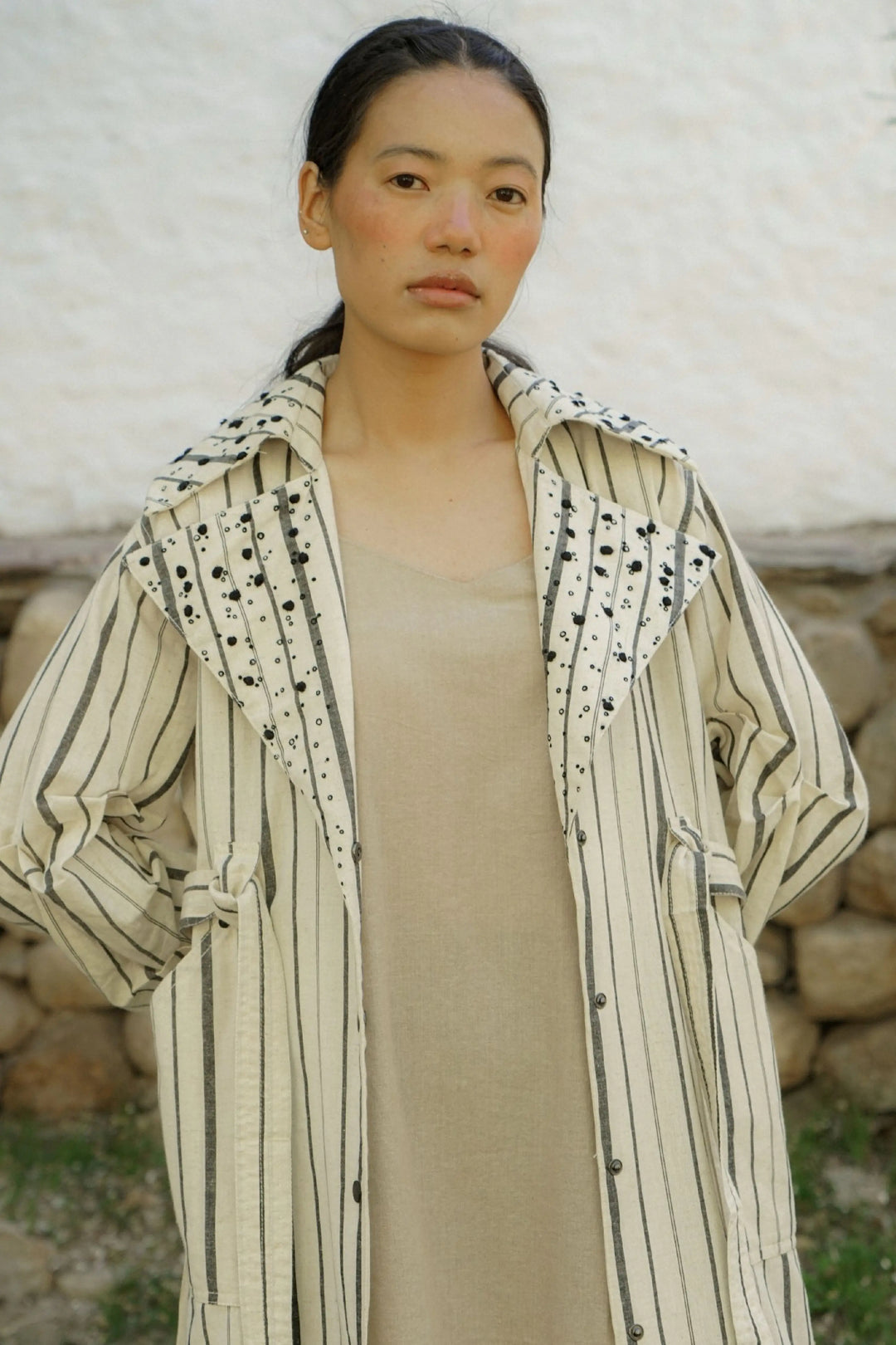 Zanskar Trench Coat – Stripe