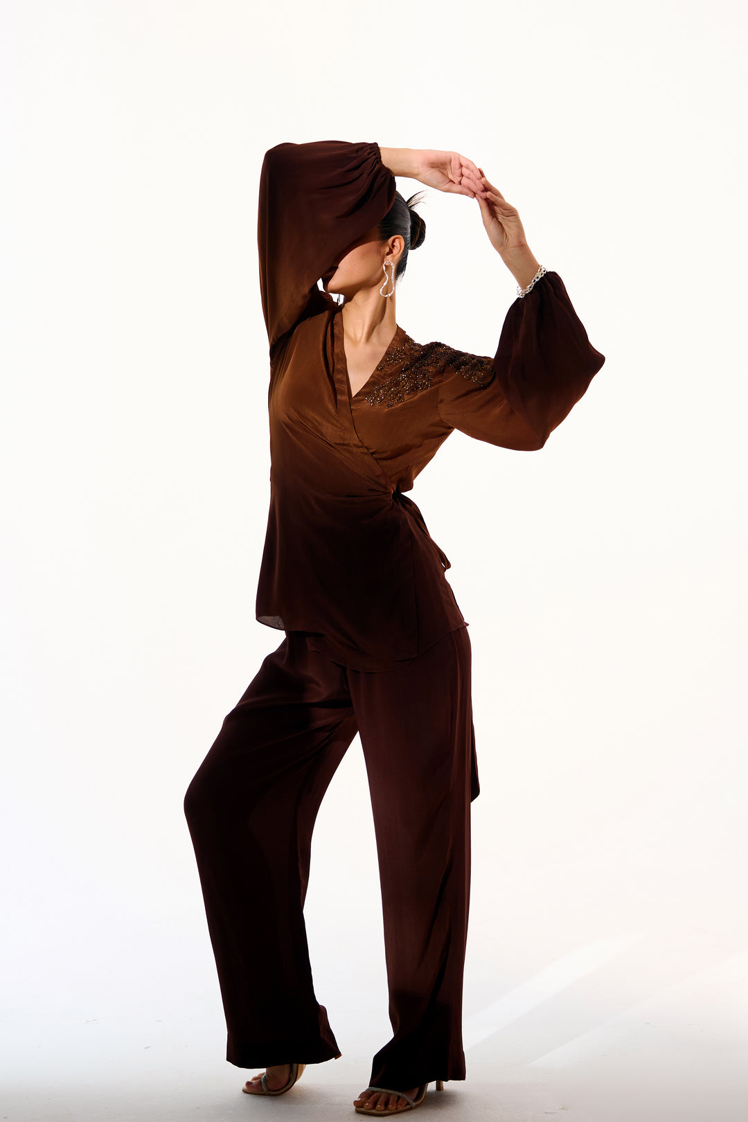 Wrap Around Coord Set- Brown