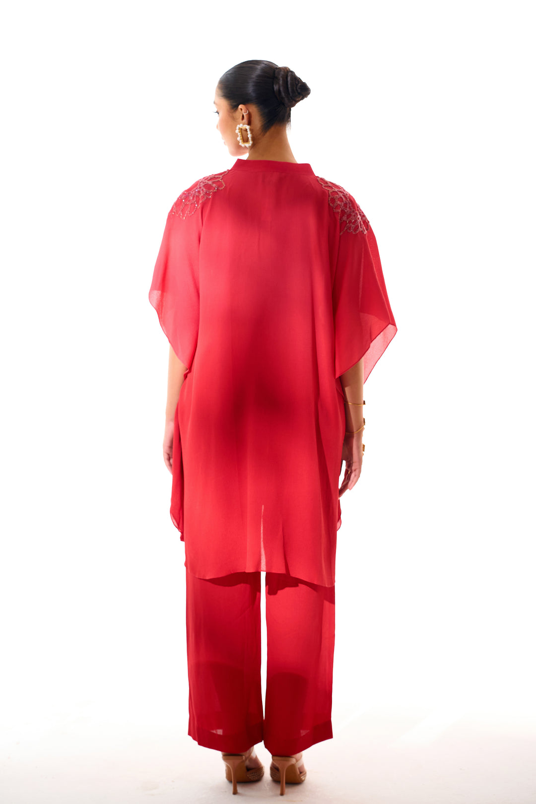 Kaftan Coord Set - Ruby