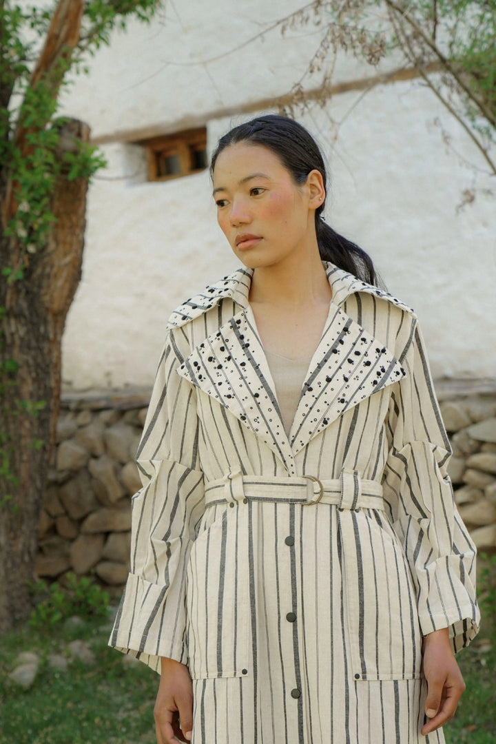 Zanskar Trench Coat – Stripe
