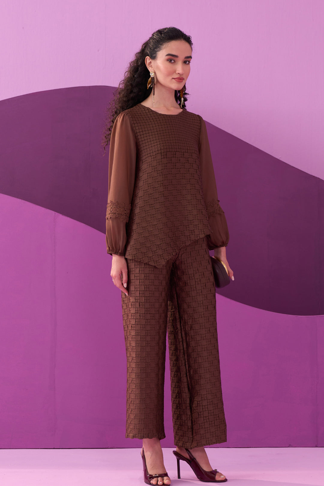 DARK BROWN ALEXA COORD SET