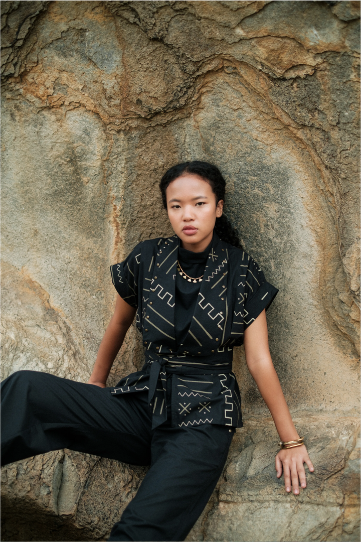 Berlin Shawl Collar Top