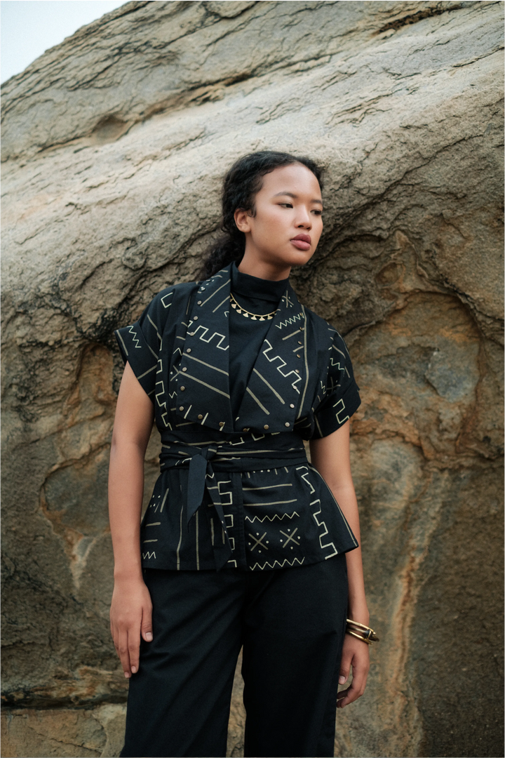 Berlin Shawl Collar Top