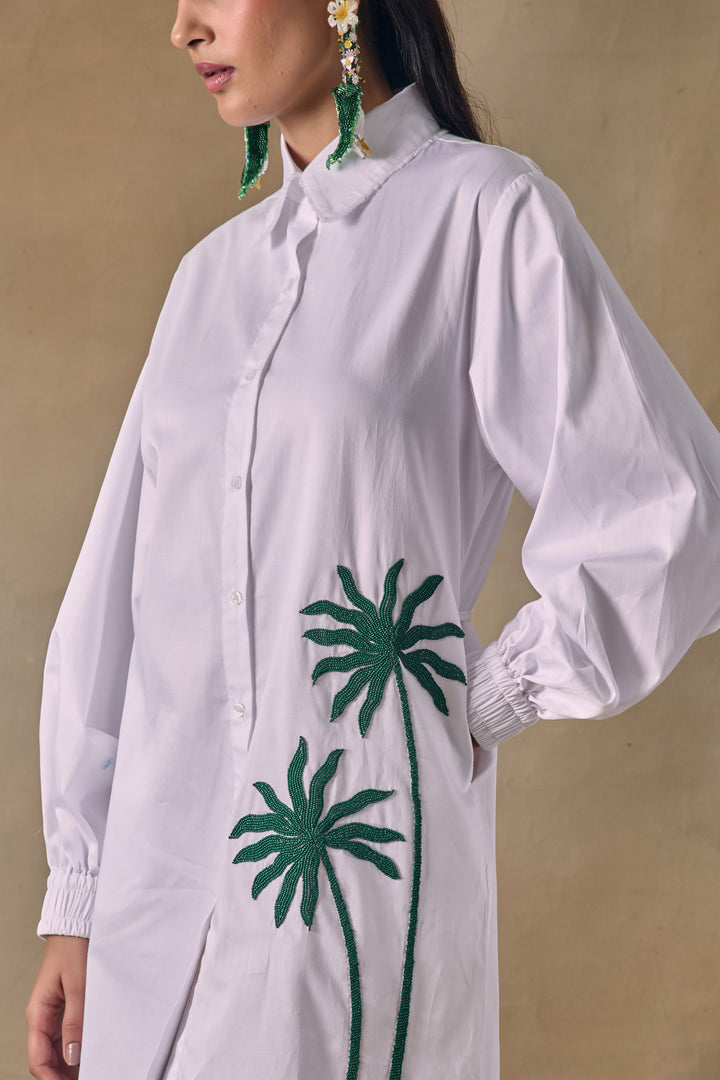 Mirage Palm Shirt Dress