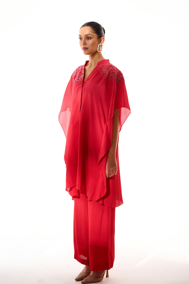 Kaftan Coord Set - Ruby