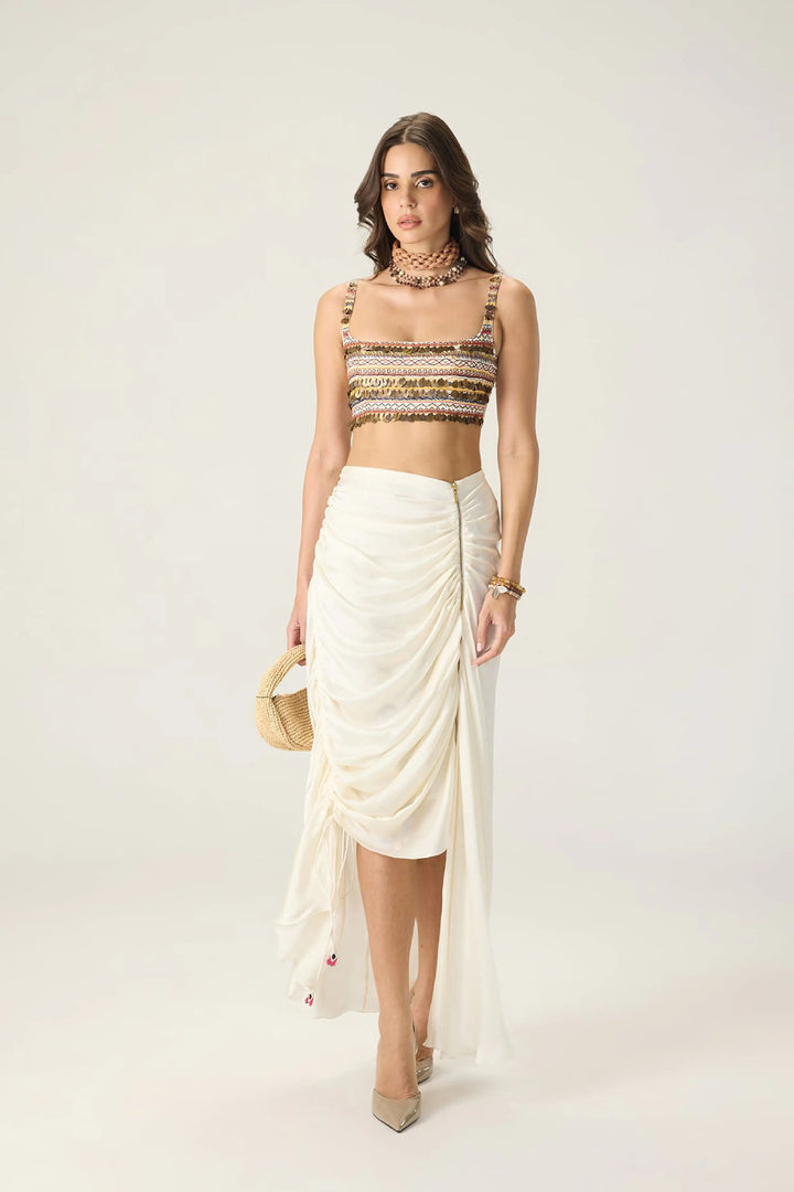 Melanine Bustier, Leni Cape & Quincy Skirt