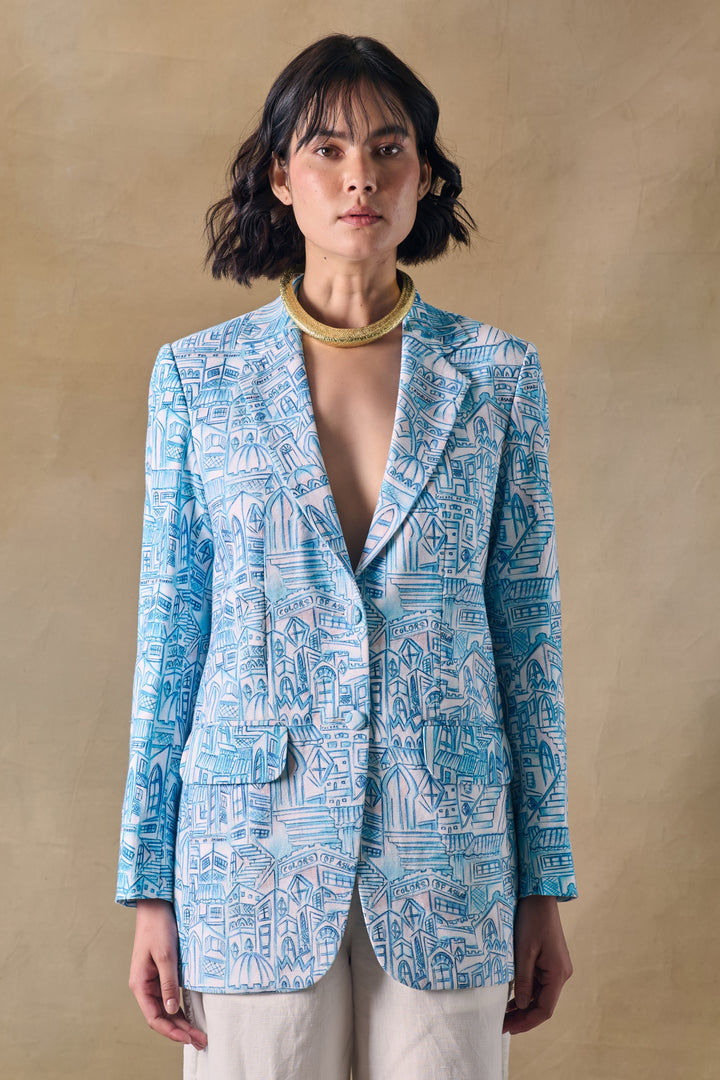 Blue Landscape Blazer