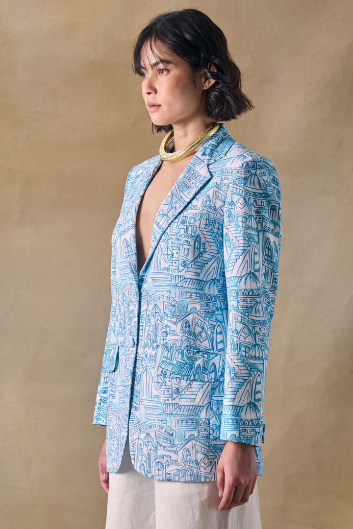 Blue Landscape Blazer