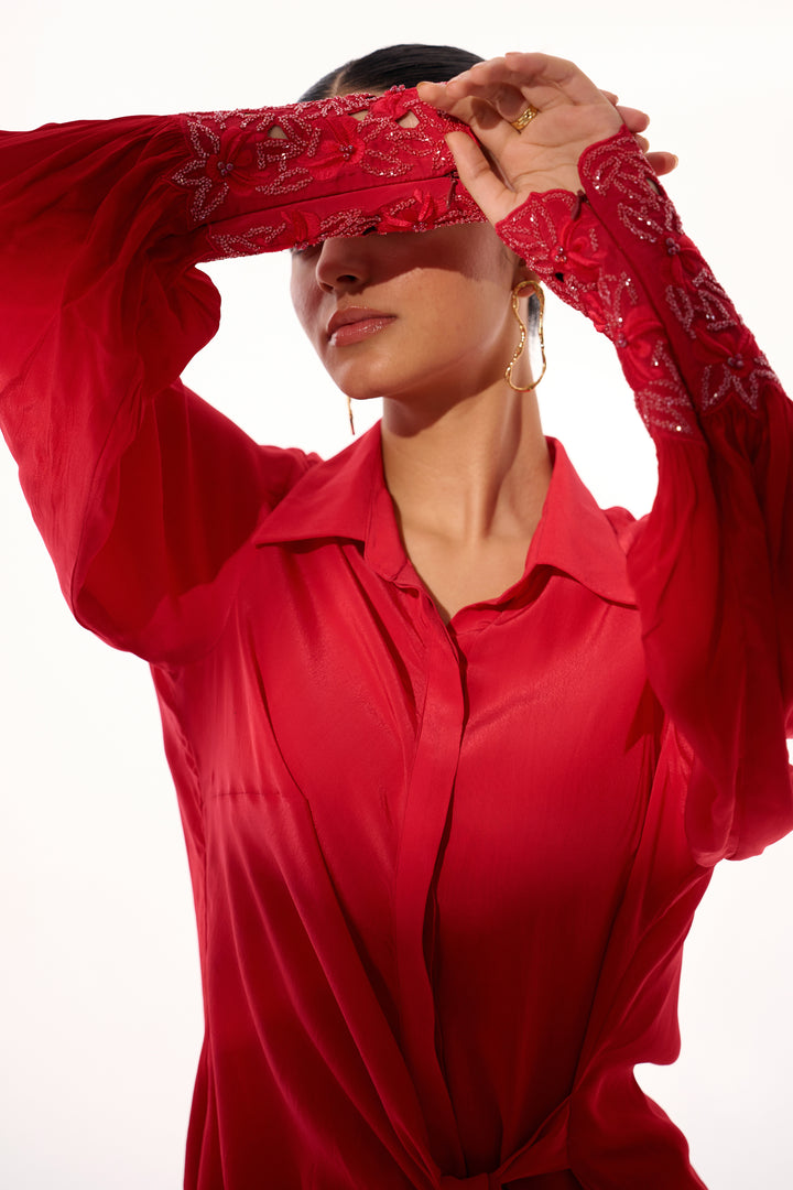 Tie up Coord Set - Ruby