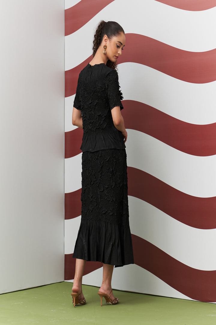 Black Aster Skirt Set