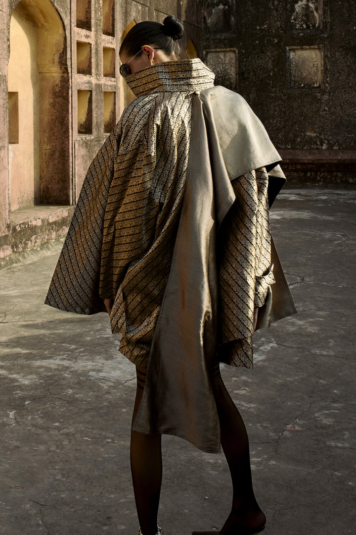 BURNT CROWN SHAWL DRESS