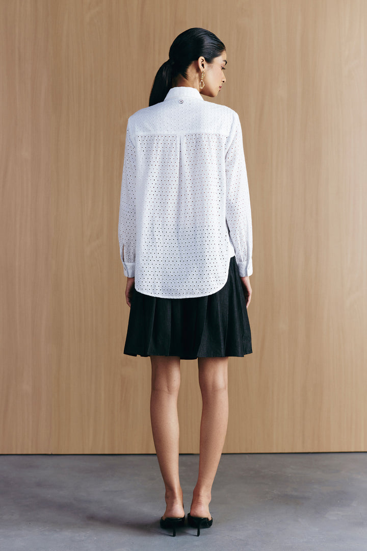 SCHIFFLI WEAVE WORK SHIRT