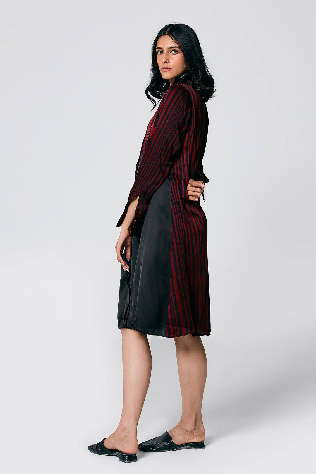 DIAGONAL STRIPES DRESS
