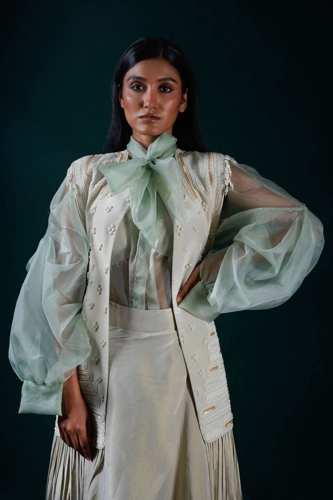 "Moonfall" Jacket with Shirt and Skirt