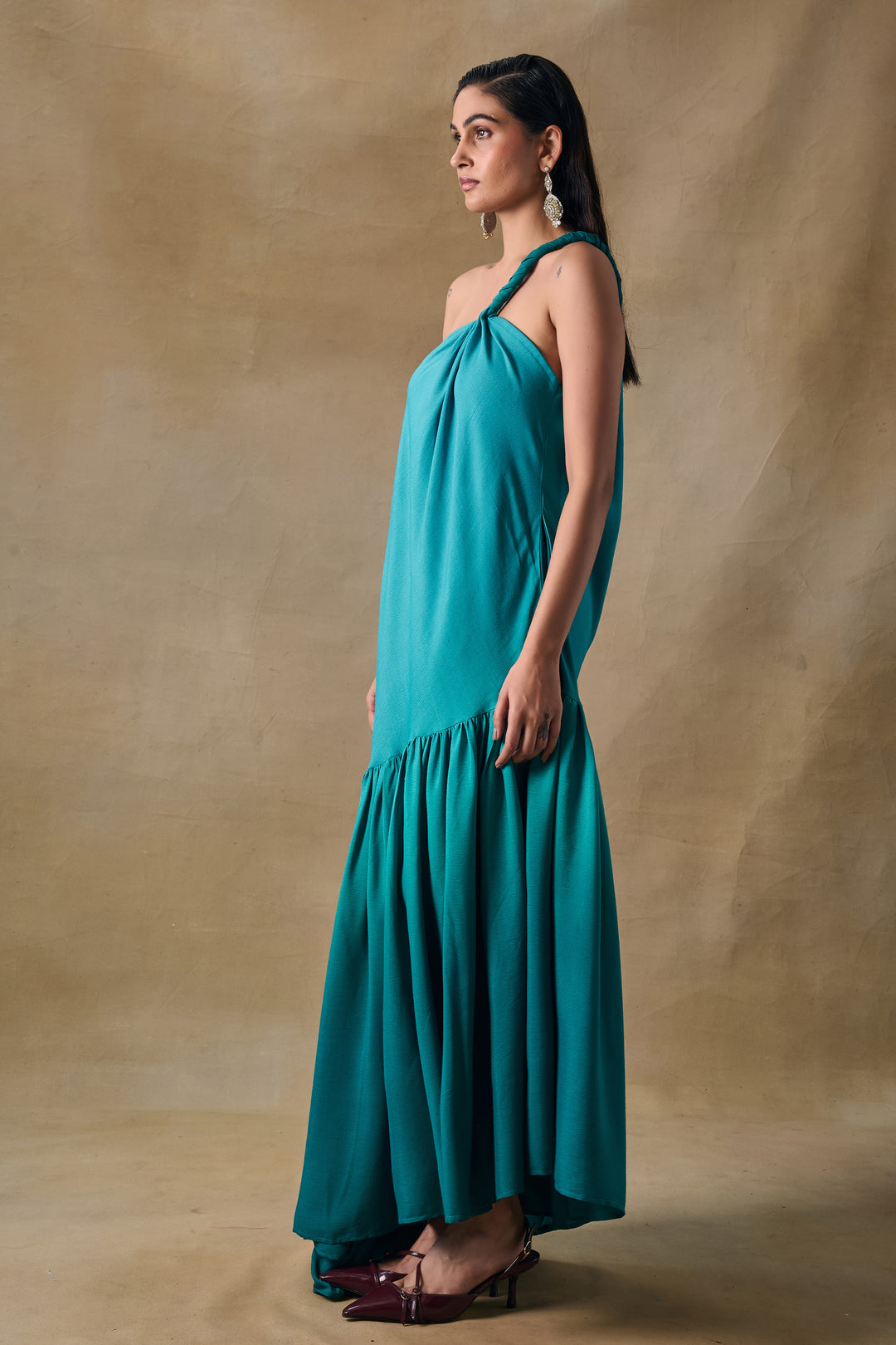 Palm Reverie Ruffle Dress