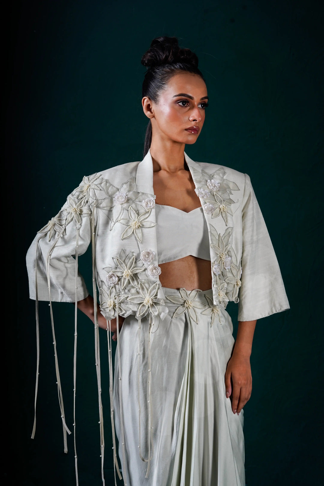 "Oath" Jacket with bustier and skirt