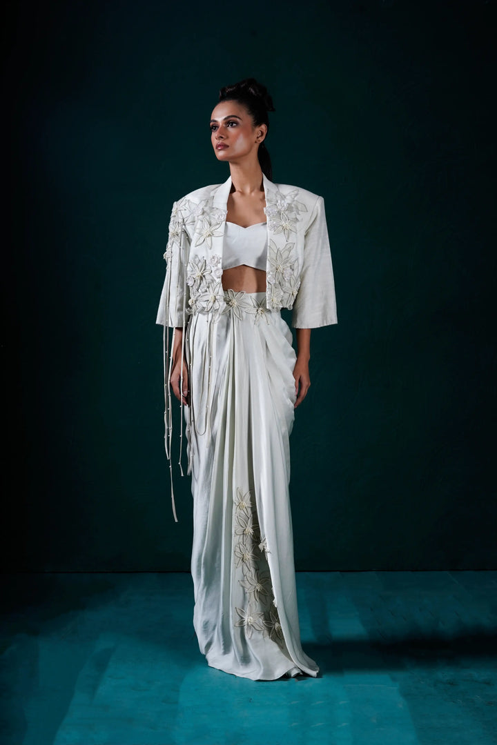 "Oath" Jacket with bustier and skirt