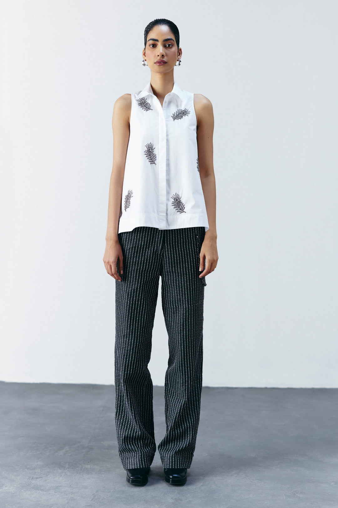 FEATHER EMBELLISHED SHIRT
